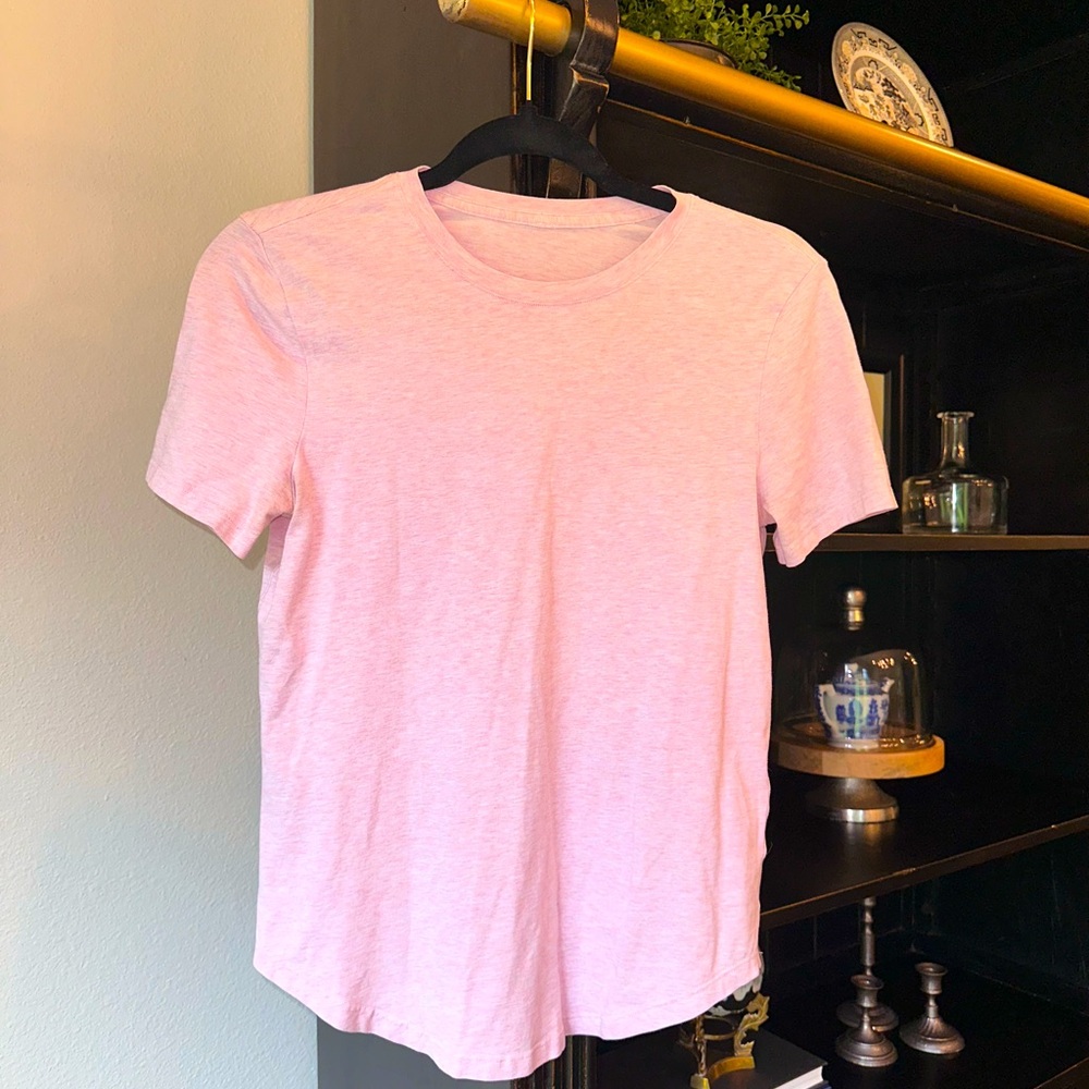 Light Pink Lulu Athletic Tee